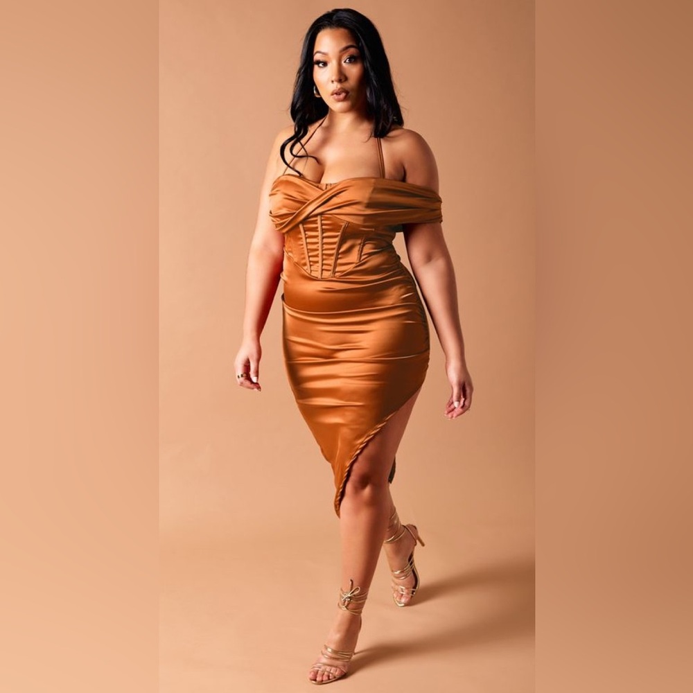 Rebdolls orange cocktail dress